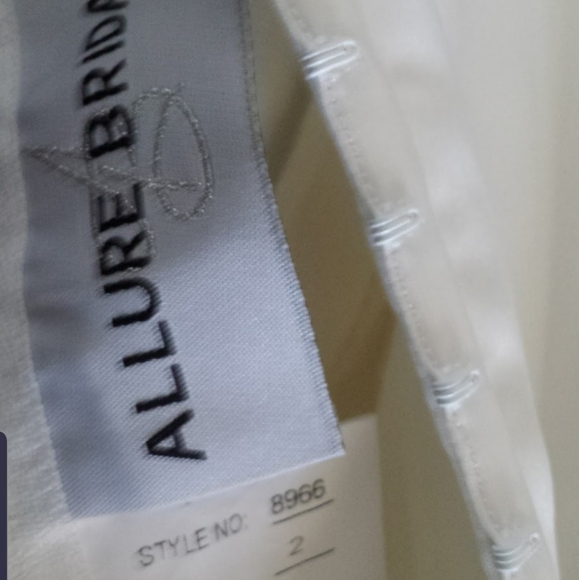 Mermaid Sweetheart Ivory Silver Bridal Dress - Picture 6 of 6